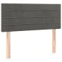 Box spring bed with mattress and LED dark gray velvet 100x200 cm by vidaXL, Beds and slatted bases - Ref: Foro24-3134448, Pri...