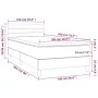 Box spring bed with mattress and LED dark gray velvet 100x200 cm by vidaXL, Beds and slatted bases - Ref: Foro24-3134448, Pri...