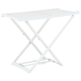 White Plastic Folding Clothesline by vidaXL, Clotheslines and hangers - Ref: Foro24-48817, Price: 75,00 €, Discount: %