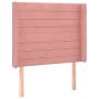Box spring bed with mattress and LED pink velvet 80x200 cm by vidaXL, Beds and slatted bases - Ref: Foro24-3139594, Price: 33...