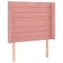 Box spring bed with mattress and LED pink velvet 80x200 cm by vidaXL, Beds and slatted bases - Ref: Foro24-3139594, Price: 33...
