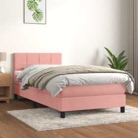 Cama box spring con colchón terciopelo rosa 80x200 cm de vidaXL, Camas y somieres - Ref: Foro24-3141274, Precio: 268,85 €, De...