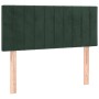 Cama box spring con colchón terciopelo verde oscuro 80x200 cm