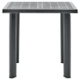 Anthrazitgrauer Gartentisch aus Kunststoff 80x75x72 cm von vidaXL, Gartentische - Ref: Foro24-48804, Preis: 77,43 €, Rabatt: %