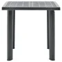 Mesa de jardín de plástico gris antracita 80x75x72 cm de vidaXL, Mesas de jardín - Ref: Foro24-48804, Precio: 84,47 €, Descue...