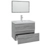 Set de muebles de baño madera contrachapada gris Sonoma