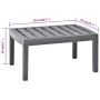 Mokkafarbener Gartentisch aus Kunststoff, 78 x 55 x 38 cm von vidaXL, Gartentische - Ref: Foro24-48816, Preis: 44,21 €, Rabat...