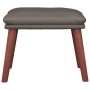 Reposapiés cuero sintético gris 45x29,5x35 cm de vidaXL, Otomanas - Ref: Foro24-341492, Precio: 41,13 €, Descuento: %