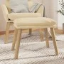 Fußhocker aus weißem cremefarbenem Samt, 45 x 29,5 x 35 cm von vidaXL, Osmanen - Ref: Foro24-341444, Preis: 35,97 €, Rabatt: %