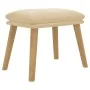 Fußhocker aus weißem cremefarbenem Samt, 45 x 29,5 x 35 cm von vidaXL, Osmanen - Ref: Foro24-341444, Preis: 35,97 €, Rabatt: %