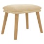 Fußhocker aus weißem cremefarbenem Samt, 45 x 29,5 x 35 cm von vidaXL, Osmanen - Ref: Foro24-341444, Preis: 36,66 €, Rabatt: %
