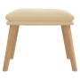 Fußhocker aus weißem cremefarbenem Samt, 45 x 29,5 x 35 cm von vidaXL, Osmanen - Ref: Foro24-341444, Preis: 36,66 €, Rabatt: %