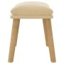 Fußhocker aus weißem cremefarbenem Samt, 45 x 29,5 x 35 cm von vidaXL, Osmanen - Ref: Foro24-341444, Preis: 35,97 €, Rabatt: %