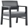 3-teiliges Gartenmöbel-Set aus anthrazitgrauem Kunststoff von vidaXL, Gartensets - Ref: Foro24-48824, Preis: 202,36 €, Rabatt: %