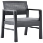 3-teiliges Gartenmöbel-Set aus anthrazitgrauem Kunststoff von vidaXL, Gartensets - Ref: Foro24-48824, Preis: 205,40 €, Rabatt: %