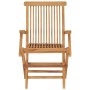 Gartenstühle 4 Stück aus massivem Teakholz mit blauen Kissen von vidaXL, Gartenstühle - Ref: Foro24-3065642, Preis: 395,52 €,...