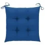 Sillas de jardín 8 uds madera maciza de teca con cojines azules de vidaXL, Sillas de jardín - Ref: Foro24-3072914, Precio: 62...