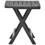 Folding anthracite gray plastic garden table 45x43x50 cm by vidaXL, Garden tables - Ref: Foro24-48810, Price: 33,44 €, Discou...