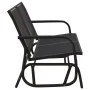 Black steel and textilene garden rocking bench 120.5x76x86.5 cm by vidaXL, Garden rockers - Ref: Foro24-362708, Price: 146,29...