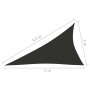 Triangular sail awning Oxford fabric anthracite gray 4x5x6.4 m by vidaXL, Umbrellas - Ref: Foro24-135129, Price: 36,22 €, Dis...