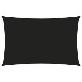 Toldo de vela rectangular tela Oxford negro 3x6 m