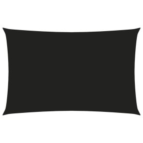 Toldo de vela rectangular tela Oxford negro 4x7 m