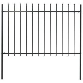 Gartenzaun mit Speerspitzen aus schwarzem Stahl 1,7x1,2 m von vidaXL, Zaunpaneele - Ref: Foro24-144926, Preis: 71,17 €, Rabat...