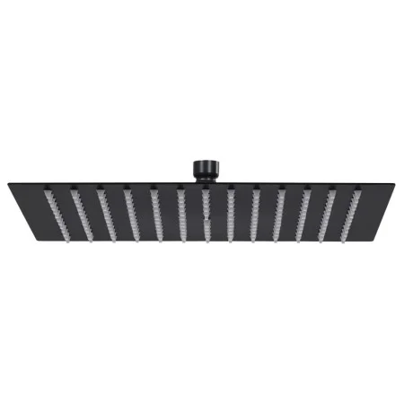 Black square stainless steel rain effect shower head 25x25 cm by vidaXL, shower heads - Ref: Foro24-147696, Price: 26,05 €, D...