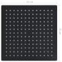 Black square stainless steel rain effect shower head 25x25 cm by vidaXL, shower heads - Ref: Foro24-147696, Price: 26,05 €, D...