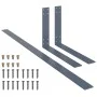 Backrest for iron pallet sofa 110 cm light gray by vidaXL, Garden furniture accessories - Ref: Foro24-315791, Price: 46,67 €,...