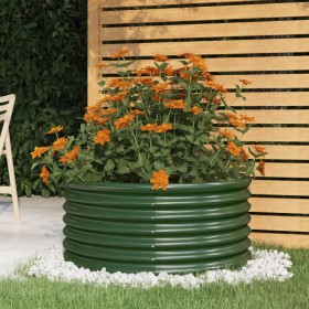 Green powder coated steel planter 80x80x36 cm by vidaXL, Pots and planters - Ref: Foro24-318853, Price: 37,61 €, Discount: %