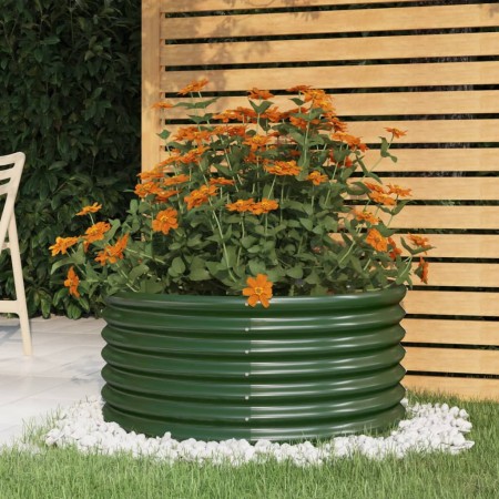 Green powder coated steel planter 80x80x36 cm by vidaXL, Pots and planters - Ref: Foro24-318853, Price: 37,34 €, Discount: %