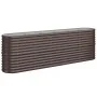 Brown powder coated steel flower bed planter 224x40x68 cm by vidaXL, Pots and planters - Ref: Foro24-318900, Price: 74,78 €, ...