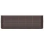 Brown powder coated steel flower bed planter 224x40x68 cm by vidaXL, Pots and planters - Ref: Foro24-318900, Price: 74,78 €, ...