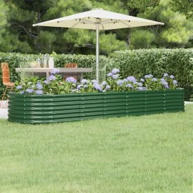 Jardinera arriate acero recubrimiento polvo verde 296x80x36 cm de vidaXL, Maceteros y jardineras - Ref: Foro24-318923, Precio...