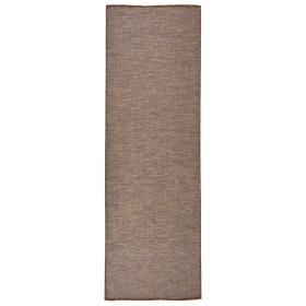 Brauner flachgewebter Outdoor-Teppich 80x250 cm von vidaXL, Teppiche - Ref: Foro24-340786, Preis: 41,47 €, Rabatt: %