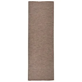 Brauner flachgewebter Outdoor-Teppich 80x250 cm von vidaXL, Teppiche - Ref: Foro24-340786, Preis: 40,67 €, Rabatt: %