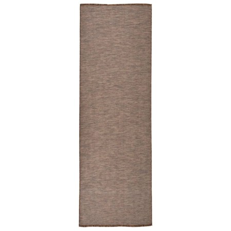 Brauner flachgewebter Outdoor-Teppich 80x250 cm von vidaXL, Teppiche - Ref: Foro24-340786, Preis: 41,47 €, Rabatt: %