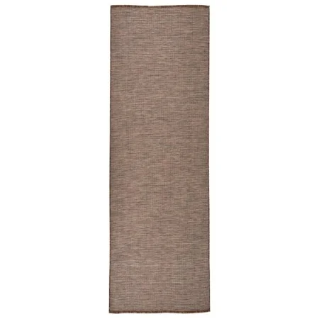 Brauner flachgewebter Outdoor-Teppich 80x250 cm von vidaXL, Teppiche - Ref: Foro24-340786, Preis: 40,67 €, Rabatt: %