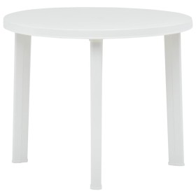 Mesa de jardín de plástico blanco 89 cm