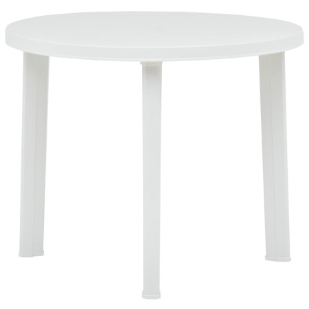 Mesa de jardín de plástico blanco 89 cm