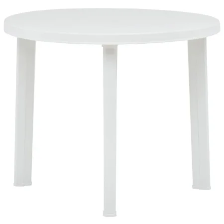 Mesa de jardín de plástico blanco 89 cm de vidaXL, Mesas de jardín - Ref: Foro24-48805, Precio: 75,27 €, Descuento: %