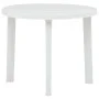 Mesa de jardín de plástico blanco 89 cm de vidaXL, Mesas de jardín - Ref: Foro24-48805, Precio: 75,27 €, Descuento: %