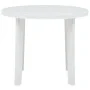 Mesa de jardín de plástico blanco 89 cm de vidaXL, Mesas de jardín - Ref: Foro24-48805, Precio: 75,27 €, Descuento: %