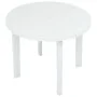 Mesa de jardín de plástico blanco 89 cm de vidaXL, Mesas de jardín - Ref: Foro24-48805, Precio: 75,27 €, Descuento: %