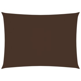 Toldo de vela rectangular tela Oxford marrón 2x3,5 m
