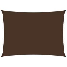 Toldo de vela rectangular tela Oxford marrón 6x7 m