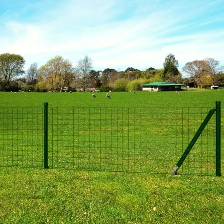 Set de euro valla acero verde 25x1,5 m de vidaXL, Paneles de vallas - Ref: Foro24-140563, Precio: 324,85 €, Descuento: %