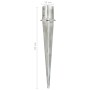 Picas de tierra 2 unidades acero galvanizado plateado 12x91 cm by vidaXL, Spikes for anchoring in the ground - Ref: Foro24-14...