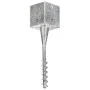 Picas de tierra 6 uds acero galvanizado plateado 14x14x58 cm by vidaXL, Spikes for anchoring in the ground - Ref: Foro24-1454...